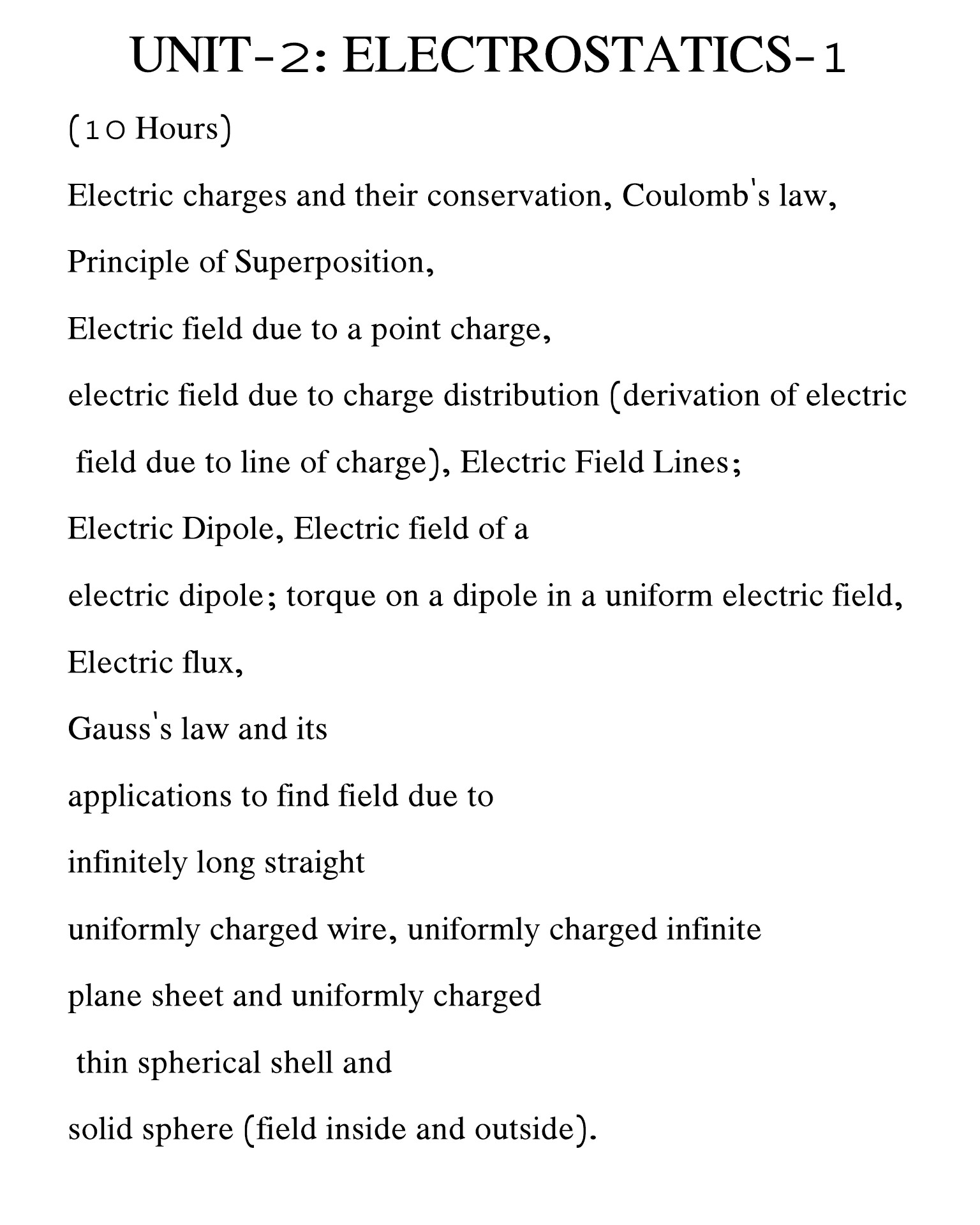 Syllabus