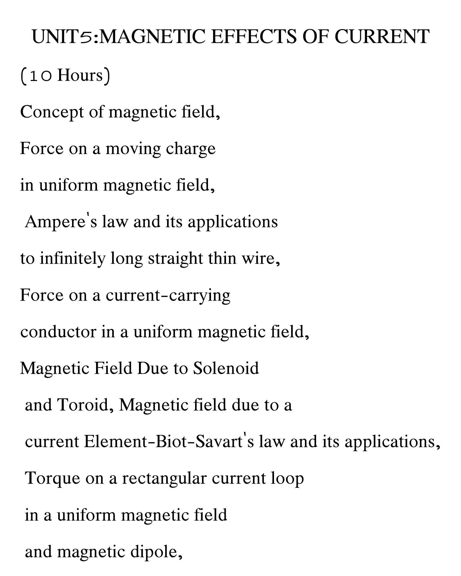 Syllabus